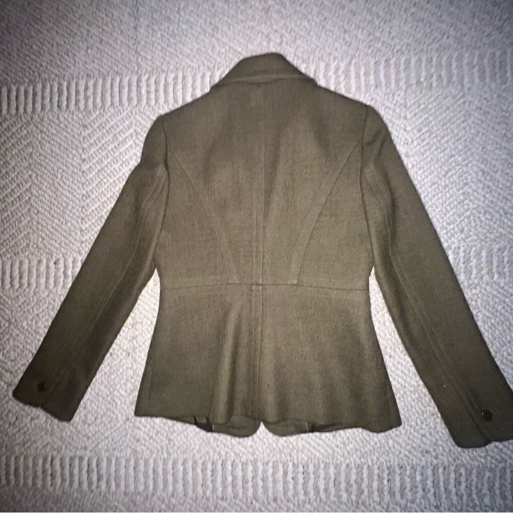 Ann Taylor Olive Green Wool Blazer - Sz 2 - Picture 11 of 16